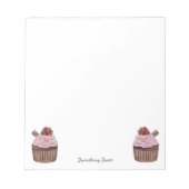 Stomme aardbeienbrood in Waterverf Notitieblok (Voorkant)