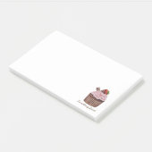 Stomme aardbeienbrood in Waterverf Post-it® Notes (Schuin)