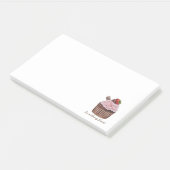 Stomme aardbeienbrood in Waterverf Post-it® Notes (Schuin)
