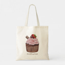 Stomme aardbeienbrood in Waterverf Tote Bag
