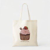 Stomme aardbeienbrood in Waterverf Tote Bag (Voorkant)