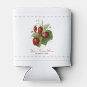 Stomme  aardbeienvariëteiten Jouw naam toevoegen Blikjeskoeler (Achterkant)