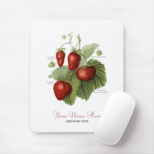 Stomme  aardbeienvariëteiten Jouw naam toevoegen Muismat (Met muis)