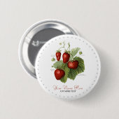 Stomme  aardbeienvariëteiten Jouw naam toevoegen Ronde Button 5,7 Cm (Voorkant /achterkant)