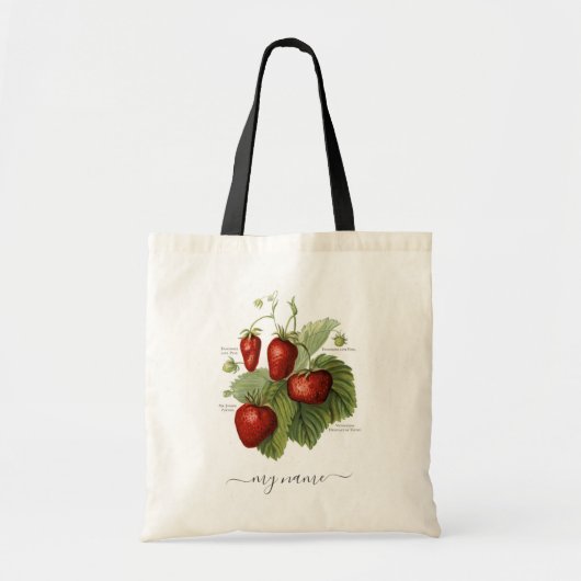 Stomme aardbeienvariëteiten Jouw naam toevoegen Tote Bag (Voorkant)