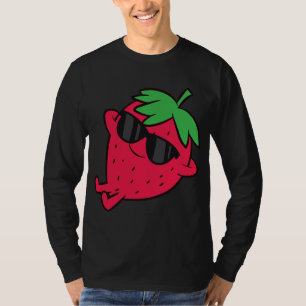 Stomme aardbeienvruchten die luie aardbei verzacht t-shirt