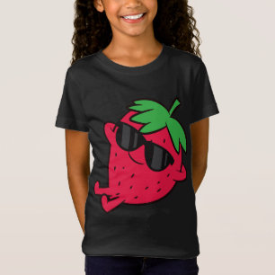 Stomme aardbeienvruchten die luie aardbei verzacht t-shirt