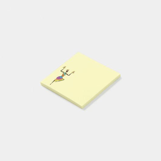 Stomme Afrikaanse tribale dameswerkbenodigdheden Post-it® Notes (Schuin)