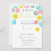 Stomme als de partijuitnodiging van het knoopkind kaart (Voorkant)