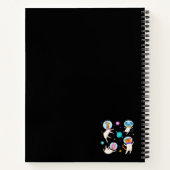 Stomme astronautdieren die in de ruimte zweven notitieboek (Achterkant)