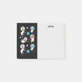 Stomme astronautdieren die in de ruimte zweven post-it® notes (Voorkant)