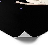 Stomme astronautdieren die in de ruimte zweven poster (Hoek)