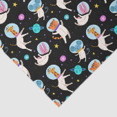 Stomme astronautdieren die in de ruimte zweven tissuepapier (Detail)