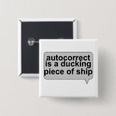 Stomme auto-correctiegereden vierkante button 5,1 cm (Voorkant /achterkant)