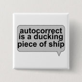 Stomme auto-correctiegereden vierkante button 5,1 cm (Voorkant)