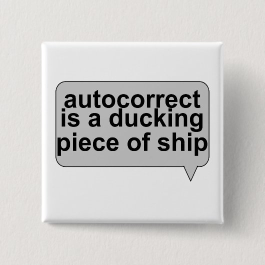 Stomme auto-correctiegereden vierkante button 5,1 cm (Voorkant)