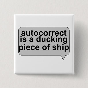 Stomme auto-correctiegereden vierkante button 5,1 cm