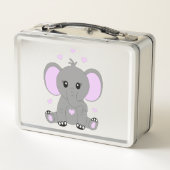 Stomme baby olifant in roze voor meisjes (Achterkant)