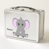 Stomme baby olifant in roze voor meisjes (Voorkant)