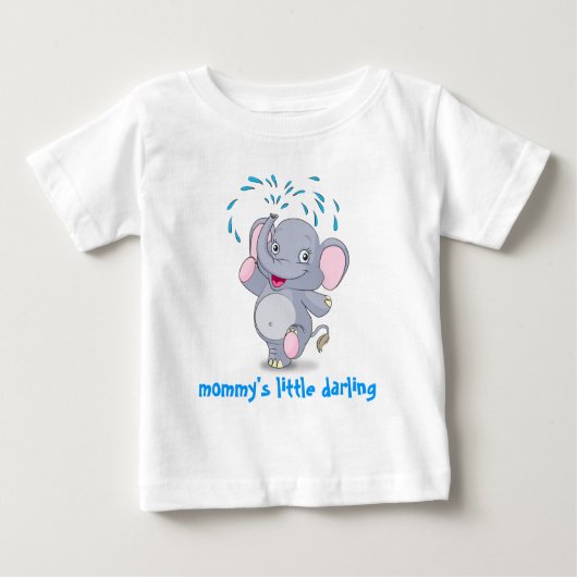 Stomme baby olifant met mama's kleine schat (Voorkant)
