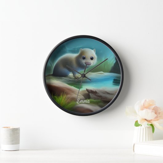 Stomme baby otter in vijver - personaliseerbaar (Huis)