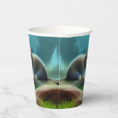 Stomme baby otter in vijver - personaliseerbaar papieren bekers (Rechts)