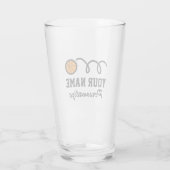 Stomme basketbalsport Birthday, aangepaste naam af Glas (Achterkant)