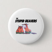 Stomme Beavers Button (Voorkant)