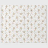 Stomme bijen bloemen Verpakkingspapier Cadeaupapier (Vlak)