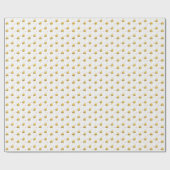 Stomme bijen bloemen Verpakkingspapier Cadeaupapier (Vlak)