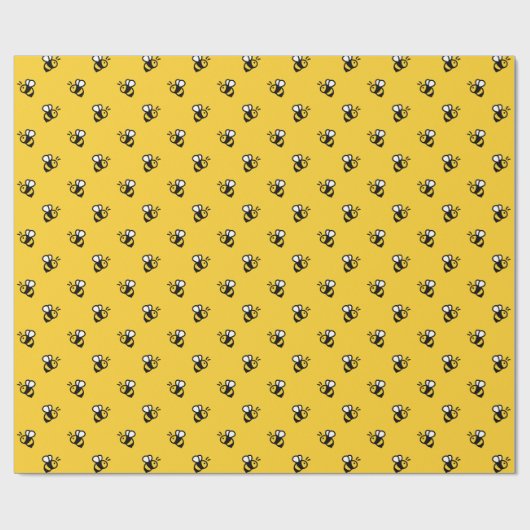 Stomme bijen cadeaupapier (Vlak)