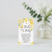 Stomme bijen geel Baby shower boeken voor Baby Informatiekaartje (Staand voorkant)