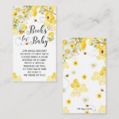 Stomme bijen geel Baby shower boeken voor Baby Informatiekaartje (Voorkant / Achterkant)