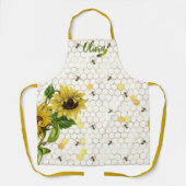 Stomme bijen op bijen Zonnebloem Witte Chef Womens Schort (Voorkant)