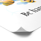 Stomme bijen zijn blij poster voor baby of kind (Hoek)