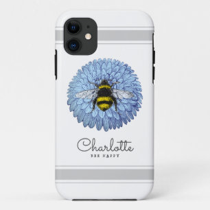 Stomme bijtje op blauwe ventilator Jouw naam toevo Case-Mate iPhone Case