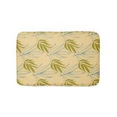 Stomme bladeren op een roze patroon badmat (Voorkant)