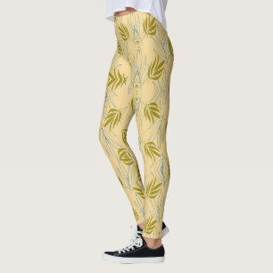 Stomme bladeren op een roze patroon leggings