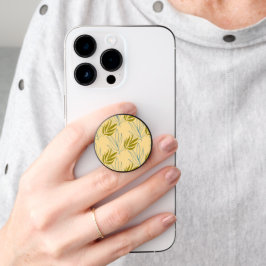 Stomme bladeren op een roze patroon PopSocket