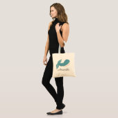 Stomme blauwe walvis. Nautisch zeedier Tote Bag (Voorkant (model))