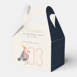 Stomme blush roze blauwe Birdie elke dag Bedankdoosjes