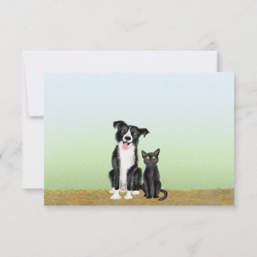 Stomme boerderijdieren dank je kaart (klein) (Achterkant)