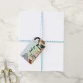 Stomme boerderijdieren dank je label cadeaulabel (Met Touw)