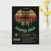 Stomme Boom Definitie, Grappige Disc Golf Kaart (Gele Bloem)