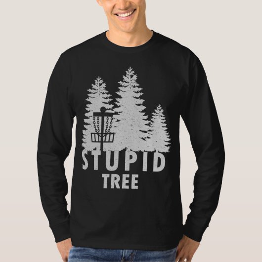 Stomme boom Funny Disk Golf T-shirt (Voorkant)