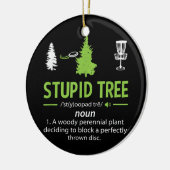 Stomme boom Funny Frisbee Golf Dissport Keramisch Ornament (Links)