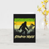 Stomme boom Golf Funny Frisbee Golf Kaart (Gele Bloem)