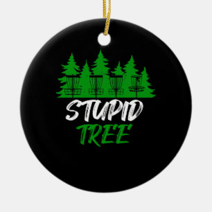 Stomme boom Golf Funny Frisbee Golf Keramisch Ornament