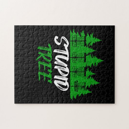 Stomme boom Golf Funny Frisbee Golf Legpuzzel (Horizontaal)