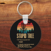 Stomme Boom Golf Gift Frisbee  Sleutelhanger (Voorkant)